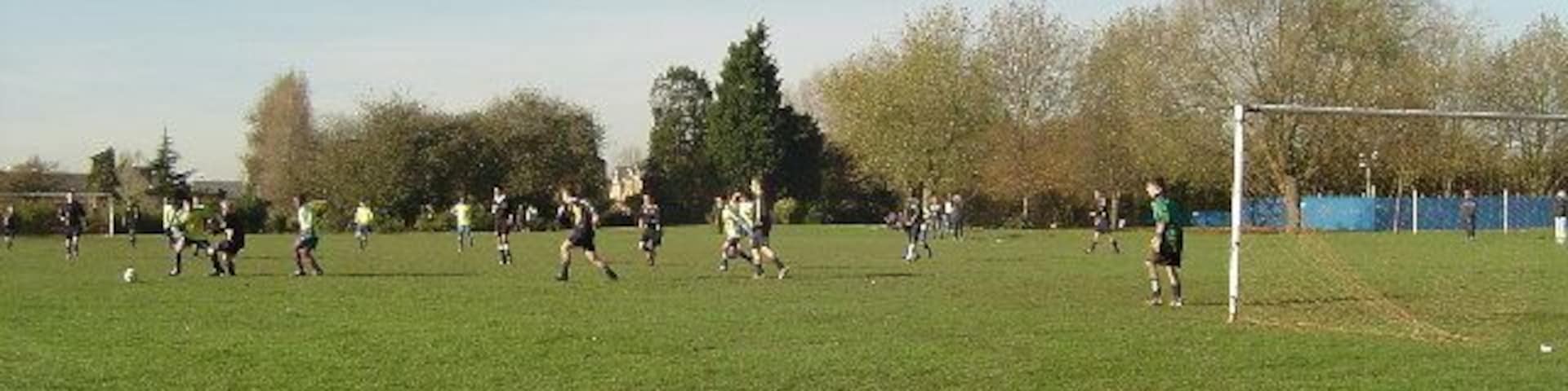 Rayners Lane: Roxbourne Park. "Match Of The Day" in progress.