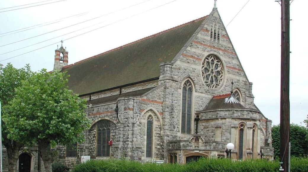 St Peter's parish church, Sumner Road, West Harrow, Middlesex, seen from the northwest