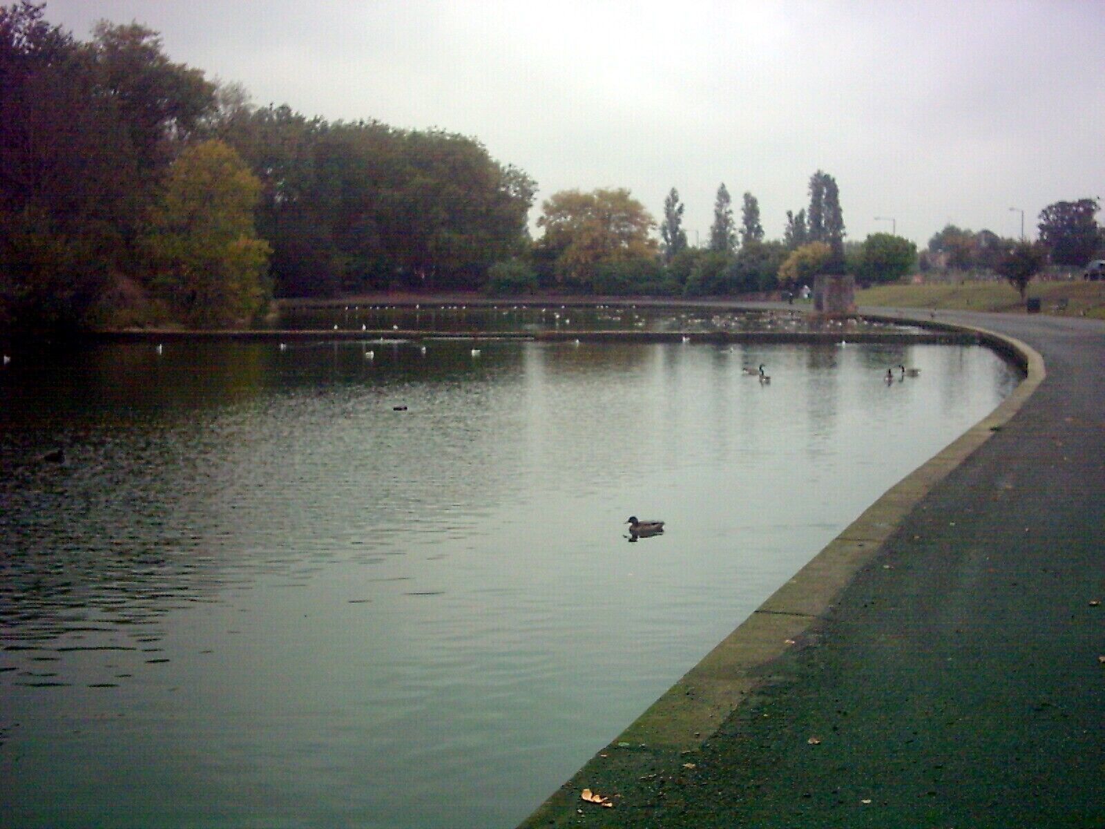 The South Park Drive end of Barking Park Lake