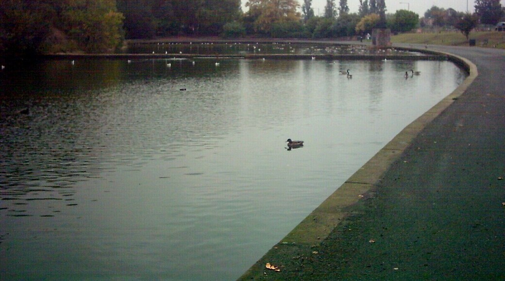 The South Park Drive end of Barking Park Lake
