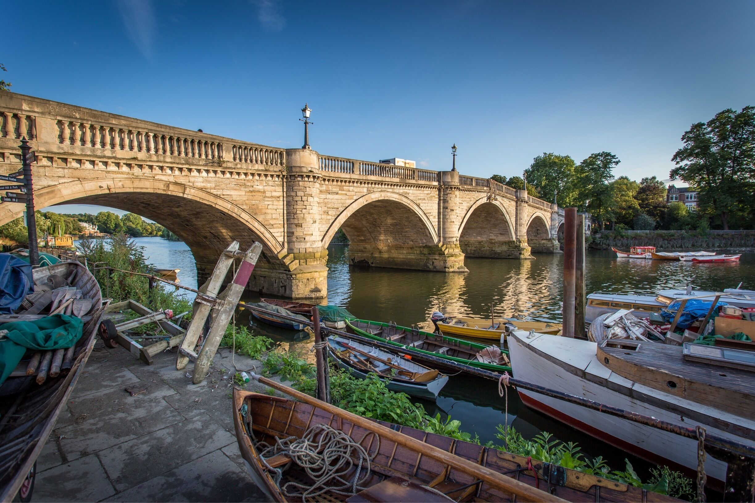Boats by Richmond Bridge
