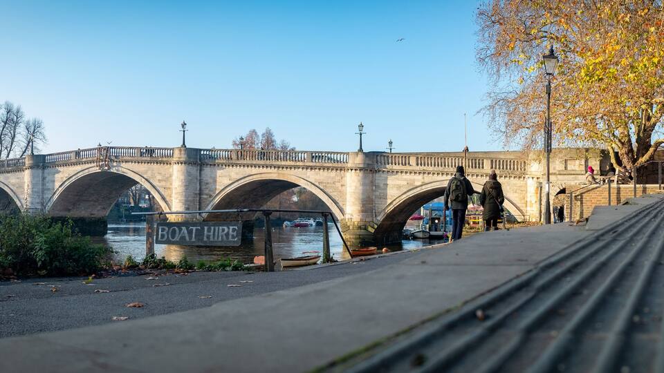 London- Richmond Bridge over the River Thames in south West London