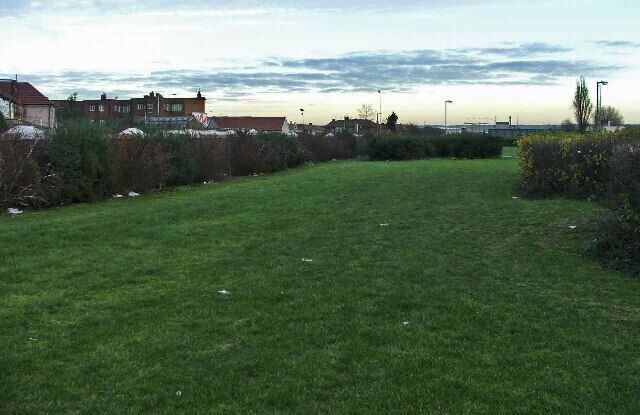 Land above Holmesdale Tunnel over the M25 looking East. Land above the Holmesdale Tunnel over the M25 looking East, showing the houses on the left hand side