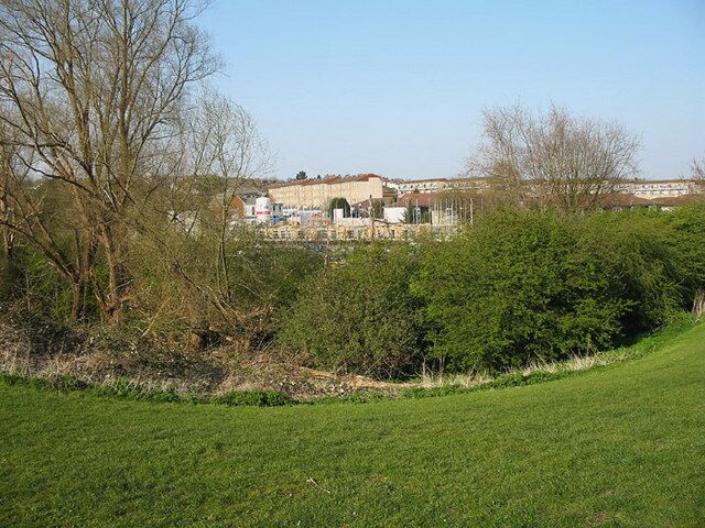 More Houses New housing development underway on what were, I believe, allotments. View taken from the Dollis Valley Green Walk looking towards Dollis Valley Way housing estate.