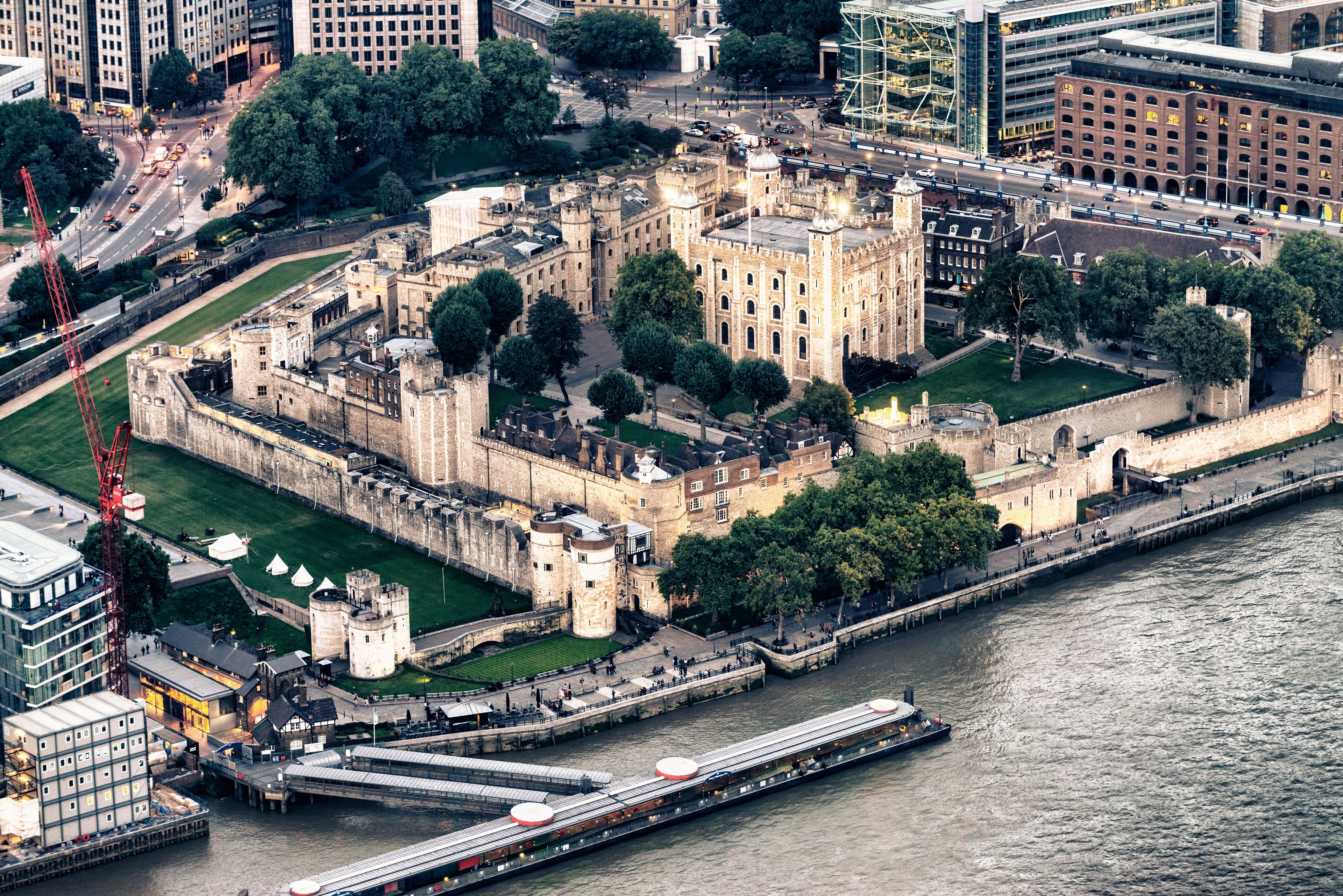 Aerial view of Tower Hill, London