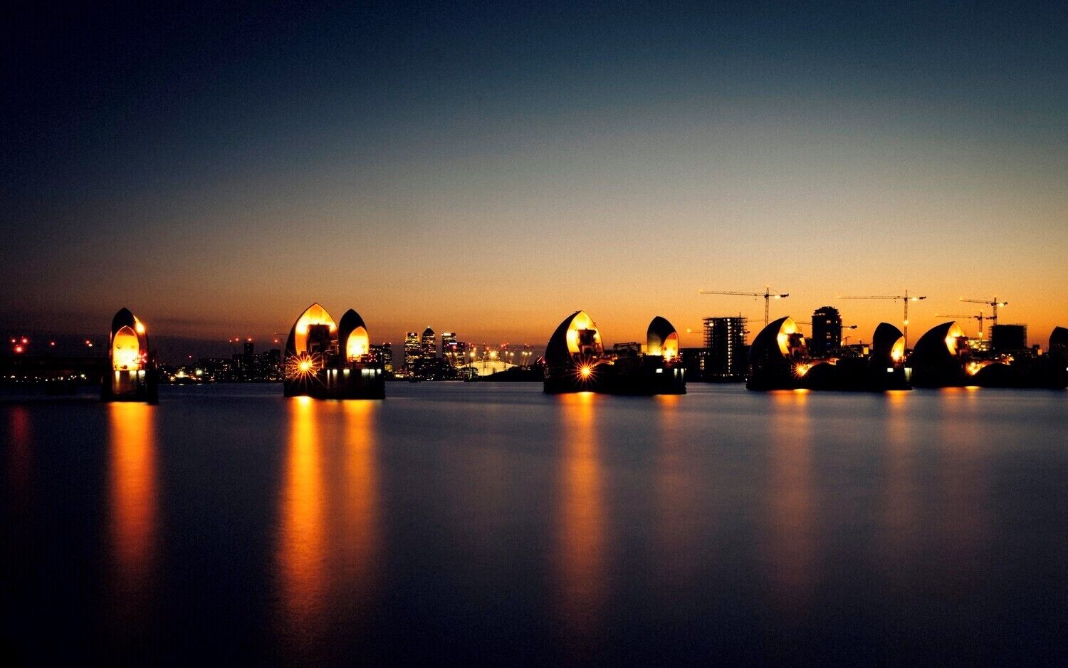 These structures protect London from a water surge which could flood the city.  They also look really cool at night.

#LifeAtExpedia