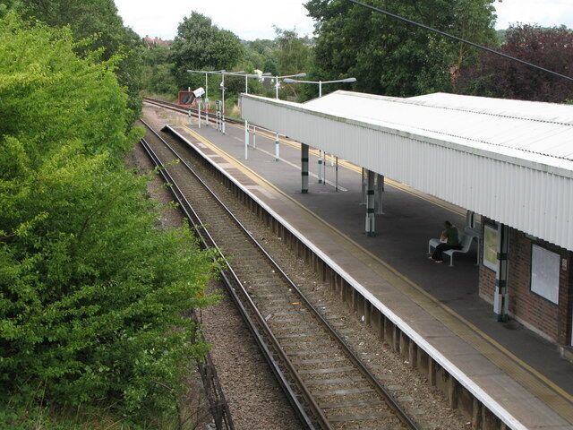 Woodmansterne station Platform 1 - towards London.