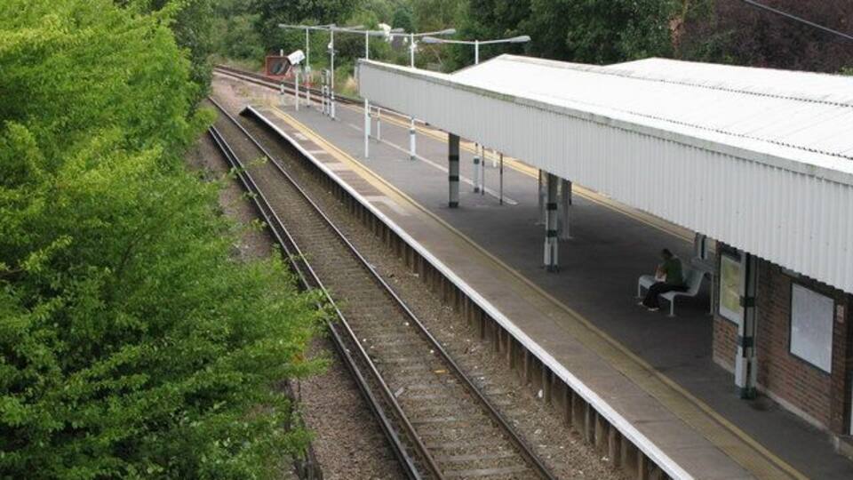Woodmansterne station Platform 1 - towards London.