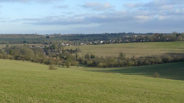 View Towards the A23 The A23 conveniently hides in the bottom of the valley, in the centre of picture.