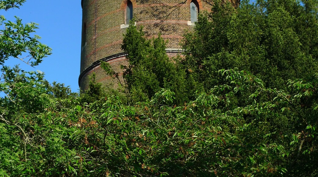 Park Hill Water Tower, Park Hill Recreation Ground, Croydon. This Victorian water tower, now no longer in use, is a Grade II listed building. Park Hill Water Tower at English Heritage