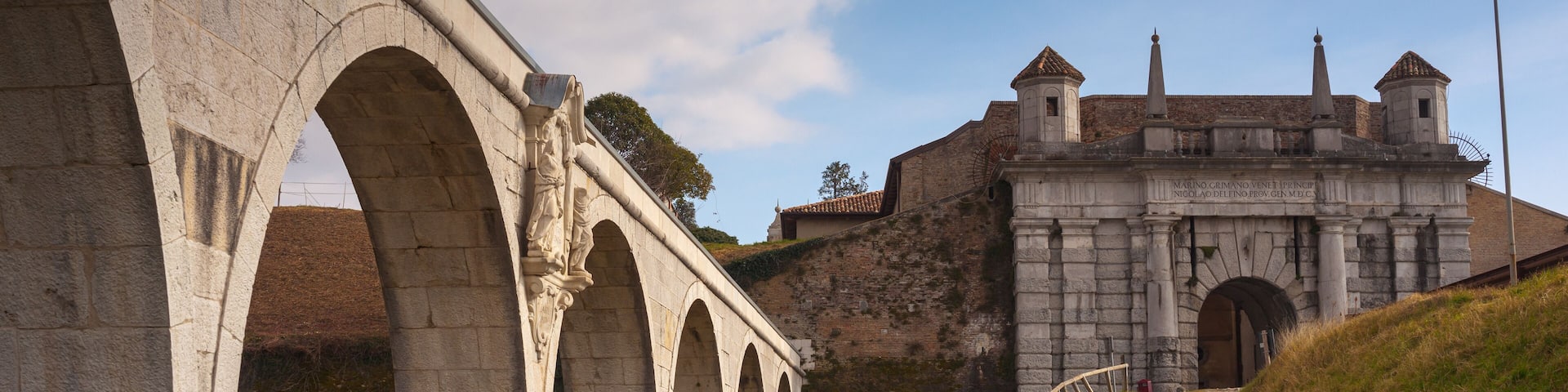 Porta Udine and Aqueduct in Palmanova, italy