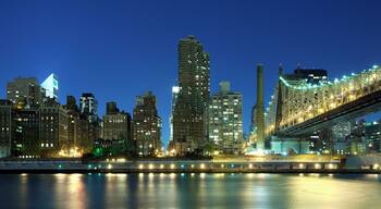Queensboro Bridge over East River and Sutton Place, Manhattan, New York City, New York, USA