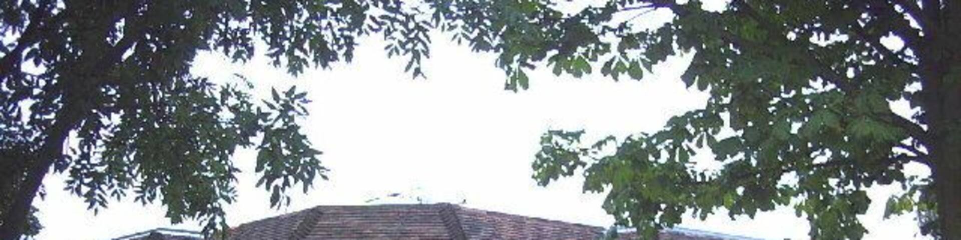 Ridge Road Library, North Cheam. On the corner of Ridge Road and Stonecot Hill (A24).