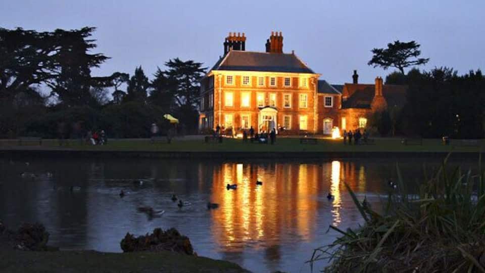 Forty Hall at Dusk. Taken shortly before the firework display in the other image.