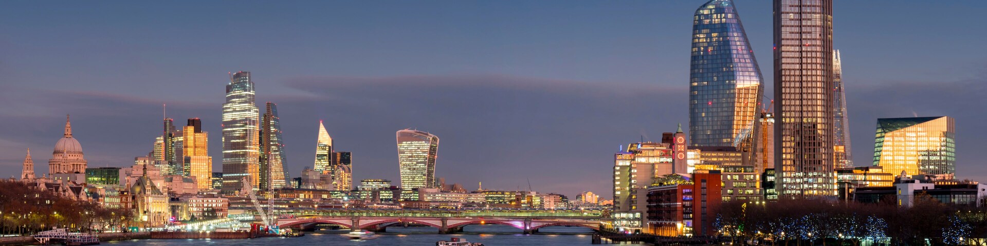 City of London, Square Mile, panorama shows completed 22 Bishopsgate tower, London