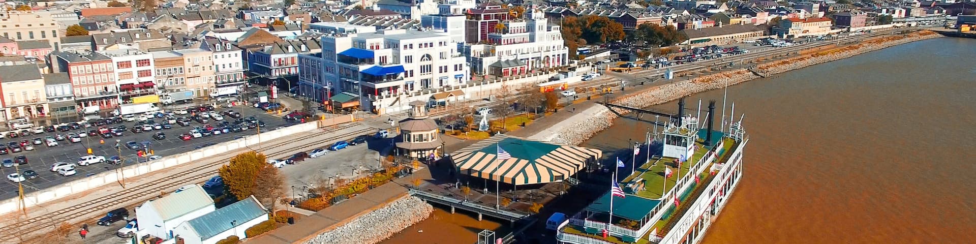 NEW ORLEANS - FEBRUARY 11, 2016: Wonderful aerial city view. New