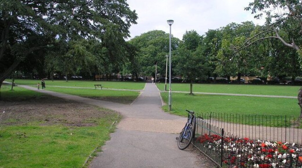 Acton Green Common. The view of Acton Green Common as seen from just opposite the entrance to Turnham Green Tube Station 8936.