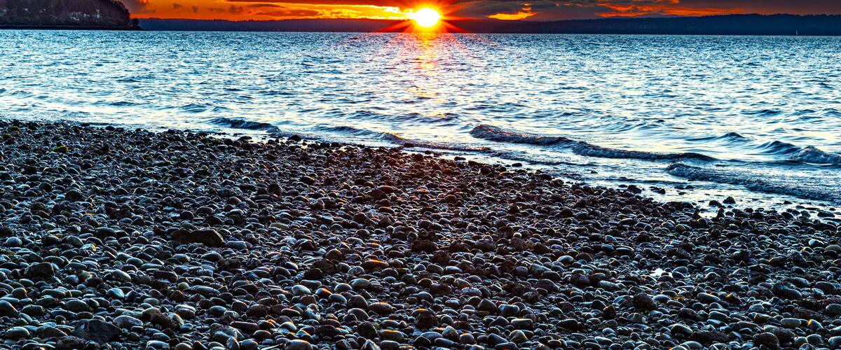 Carkeek Park Beach at Sunset