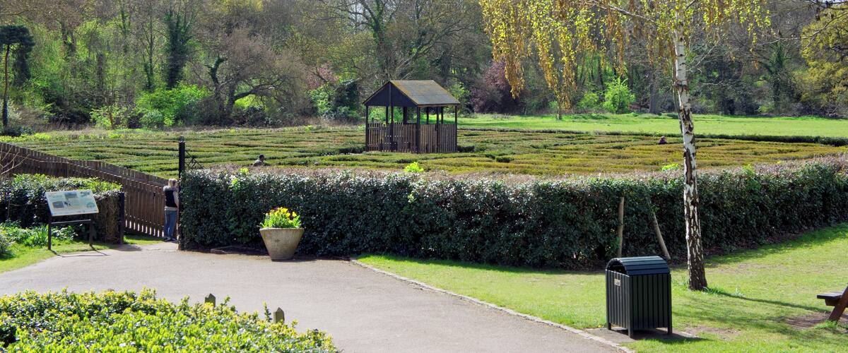 The Millenium Maze in Brent Lodge Park in Hanwell