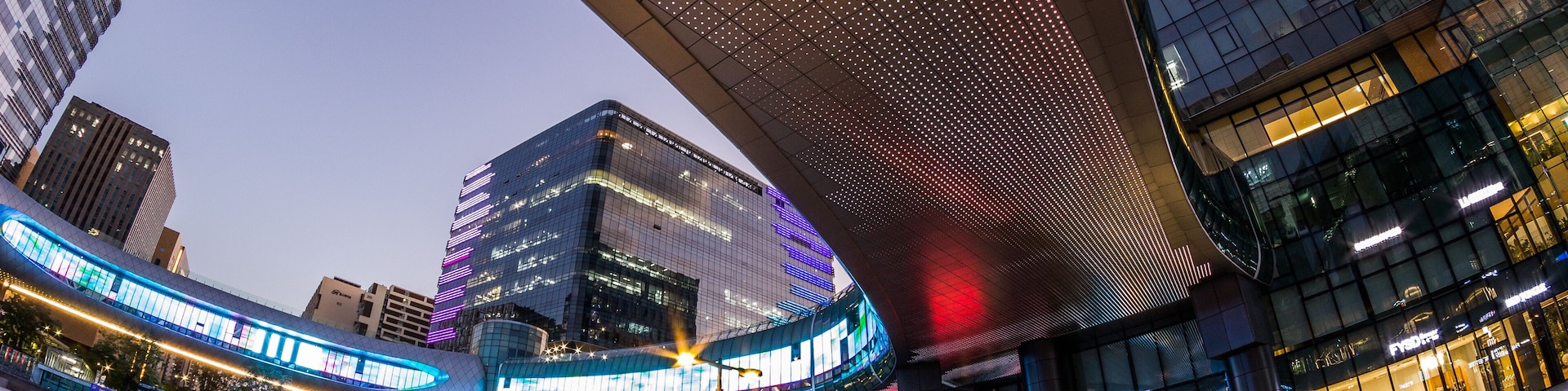 Pangyo, South Korea - Sep.14.2024: The night cityscape in Pan-Gyo