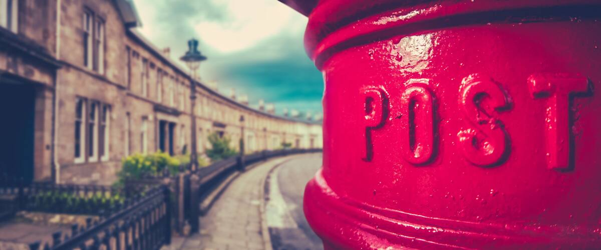 British City Post Box Panorama