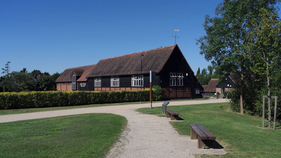 The Cow Byre café and craft shop in Ruislip, London.