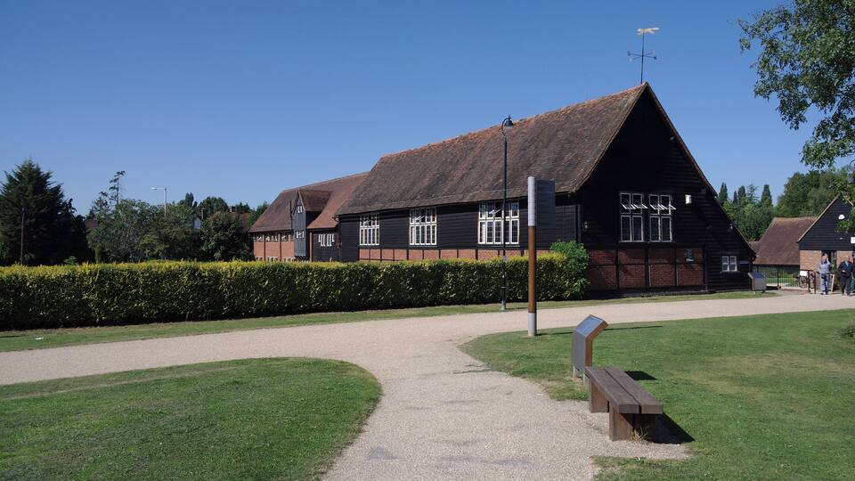 The Cow Byre café and craft shop in Ruislip, London.