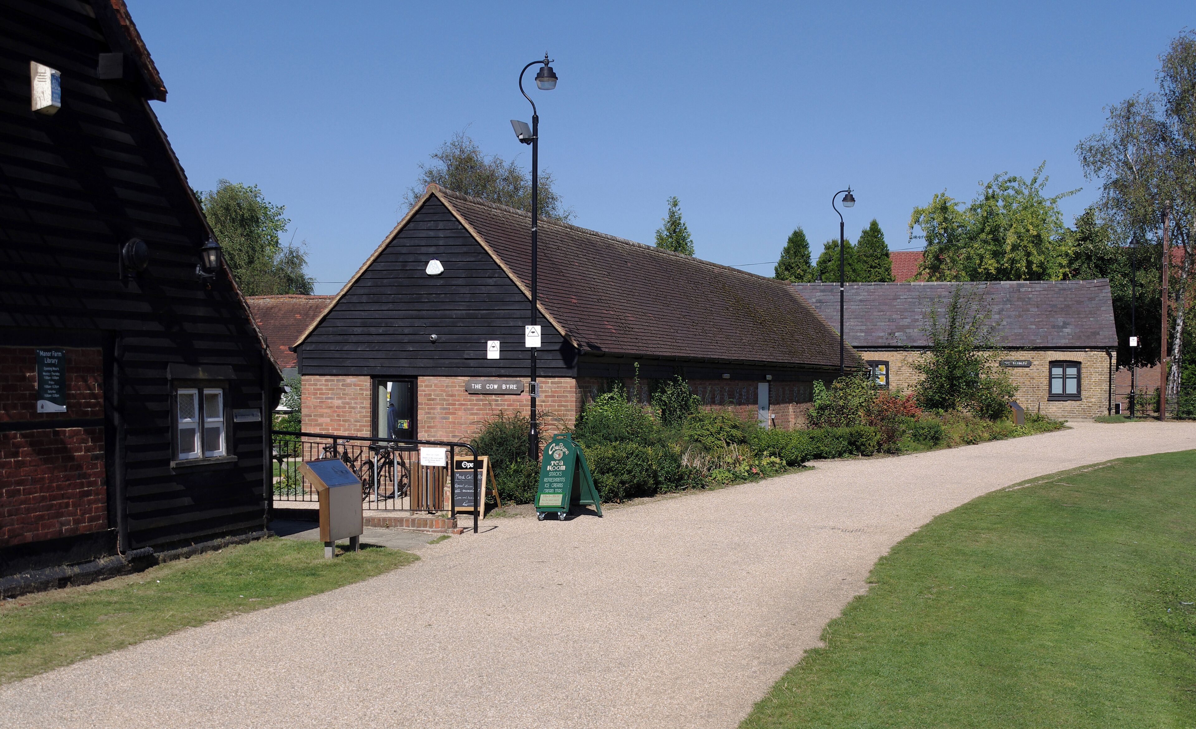 The Cow Byre café and craft shop in Ruislip, London.