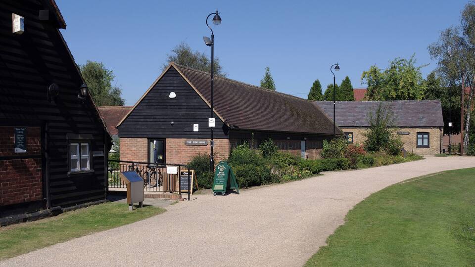 The Cow Byre café and craft shop in Ruislip, London.