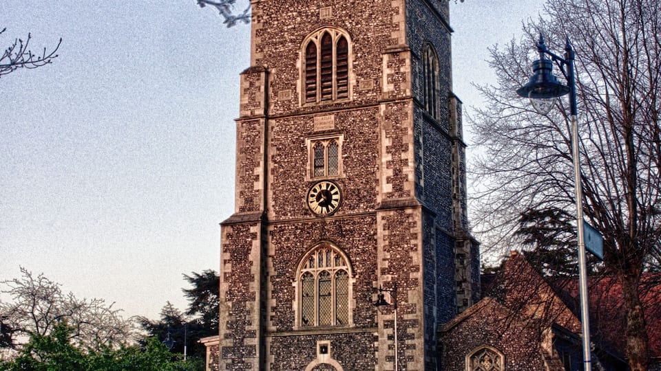 HDR photo of the St John The Baptist Church in Uxbridge. This HDR is comprised of 5 separate exposures (-4, -2, 0, +2, +4) and edited using HDR Efex Pro 2. I hadn't heard of the Nik Collection but Google bought them and made the software free for all. I've been wanted to try this out for a while and now that the sun is setting later and later, it was finally time. On my first take here I didn't even think about taking a HDR shot, in dawned on me afterwards. So it's been a long wait but worth it!