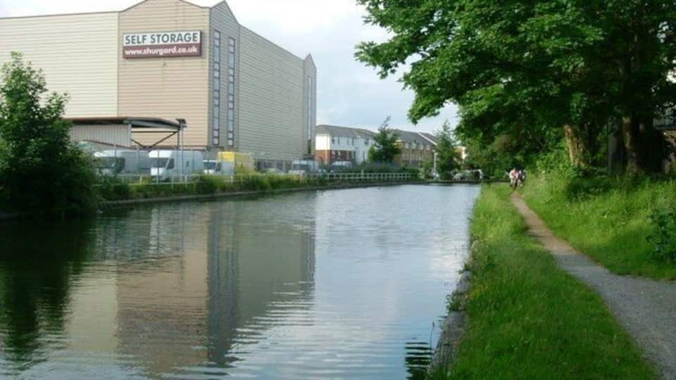 Grand Union Canal, Southall From underneath the A4020 Uxbridge Road.