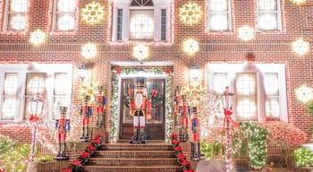 Christmas Lights in Dyker Heights district. It is the cutest small area of houses decorated for the holiday season in the Brooklyn Metropolitan Area, New York City