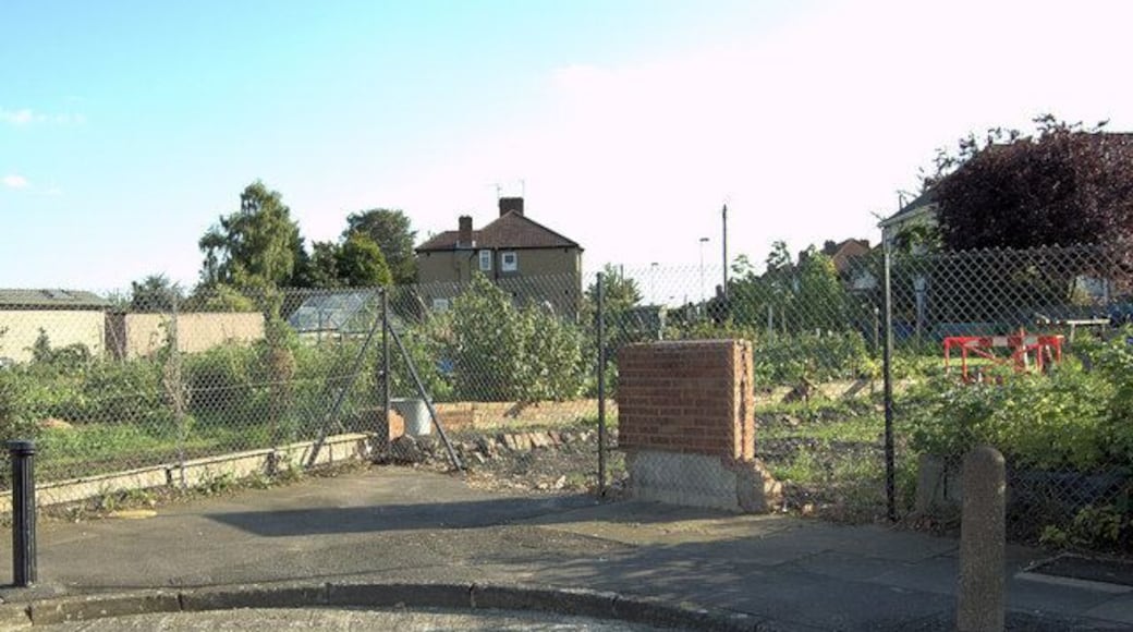 Allotments, Ruislip Road, Greenford (2). The former entrance to the allotments, after demolition. See also 1246149.