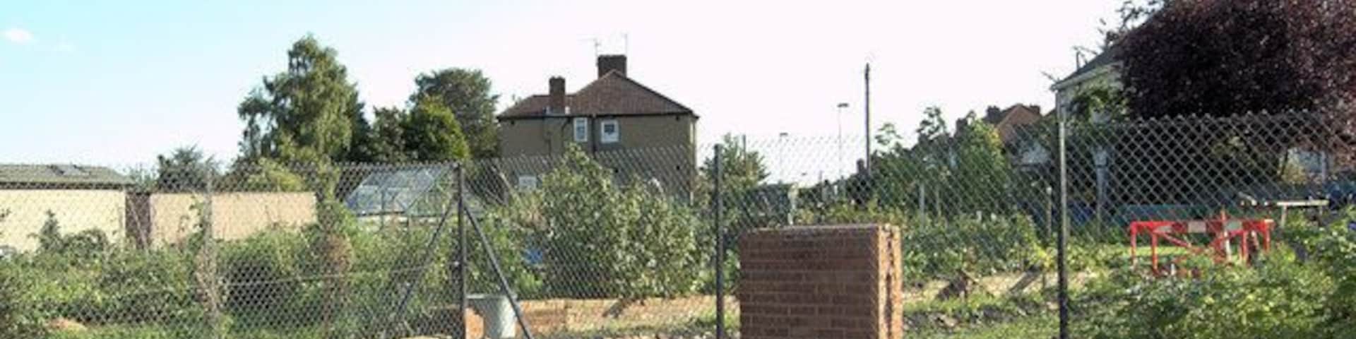 Allotments, Ruislip Road, Greenford (2). The former entrance to the allotments, after demolition. See also 1246149.
