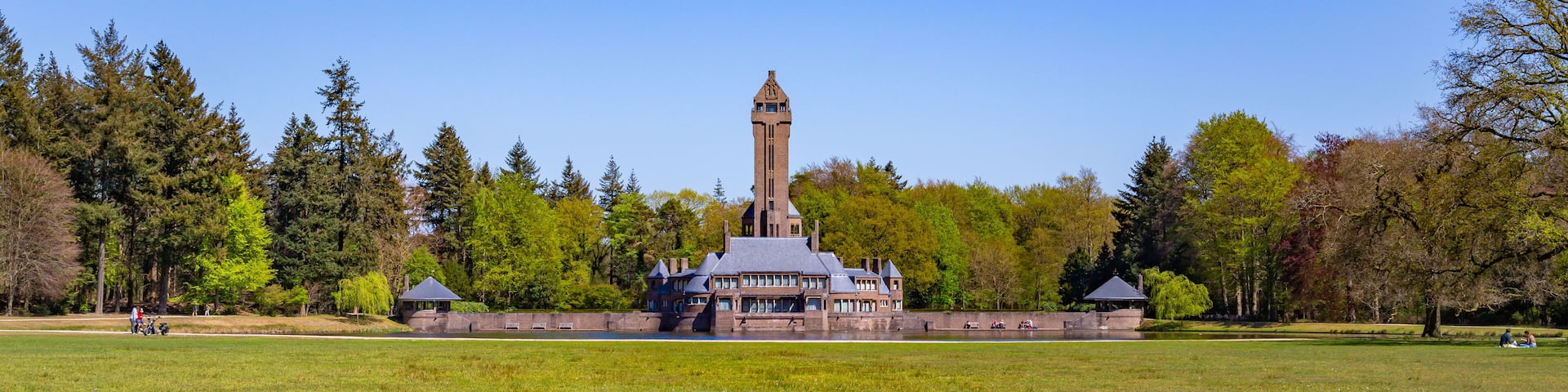 Hunting castle Sint-Hubertus in National Park De Hoge Veluwe in Ede The Netherlands. Prominent Dutch architect Berlage.