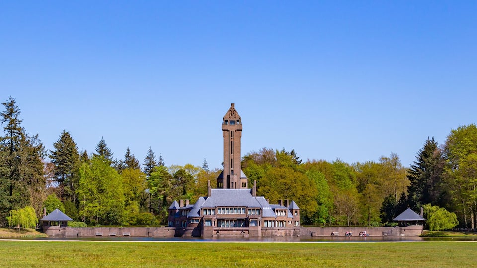 Hunting castle Sint-Hubertus in National Park De Hoge Veluwe in Ede The Netherlands. Prominent Dutch architect Berlage.