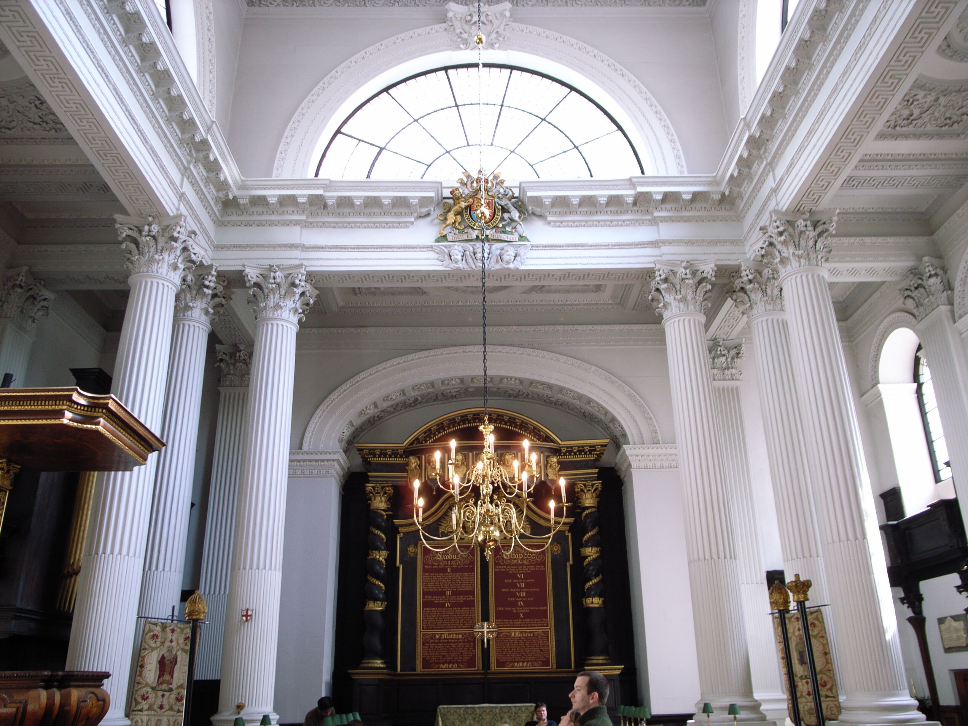 Interior, St Mary Woolnoth (1716-27) by Nicholas Hawksmoor