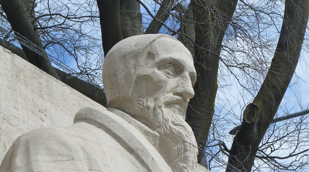 Detail of the Reformation Wall in Geneva, Switzerland.