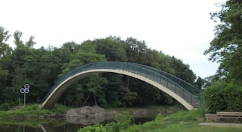 Footbridge to Forstwerder island in Trotha