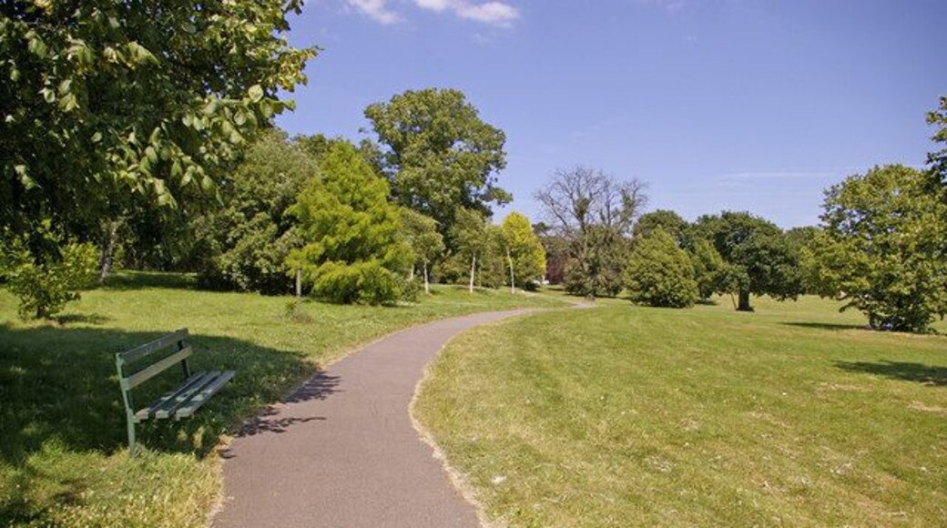 Broomfield Park. London N13 Path in Broomfield near the Powys Lane end of the Park.