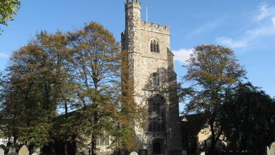 St Margarets Church tower , Barking The Parish Church of St Margaret of Antioch is situated in the grounds on the south side of the ruins of Barking Abbey. The church was founded in about 1215 and enlarged and altered in the 15th and 16th centaurys. Captain Cook was married here in 1762. http://www.saintmargarets.org.uk/history/history1.htm