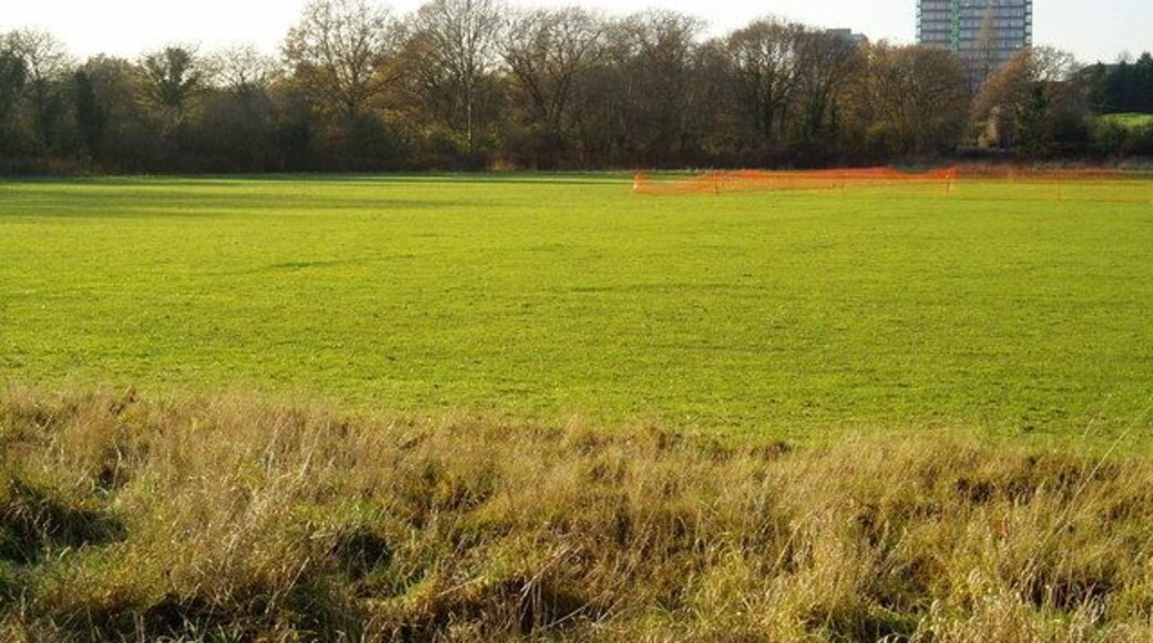 Hanwell Cricket Club ground St. Andrews Tower can be seen in the background.