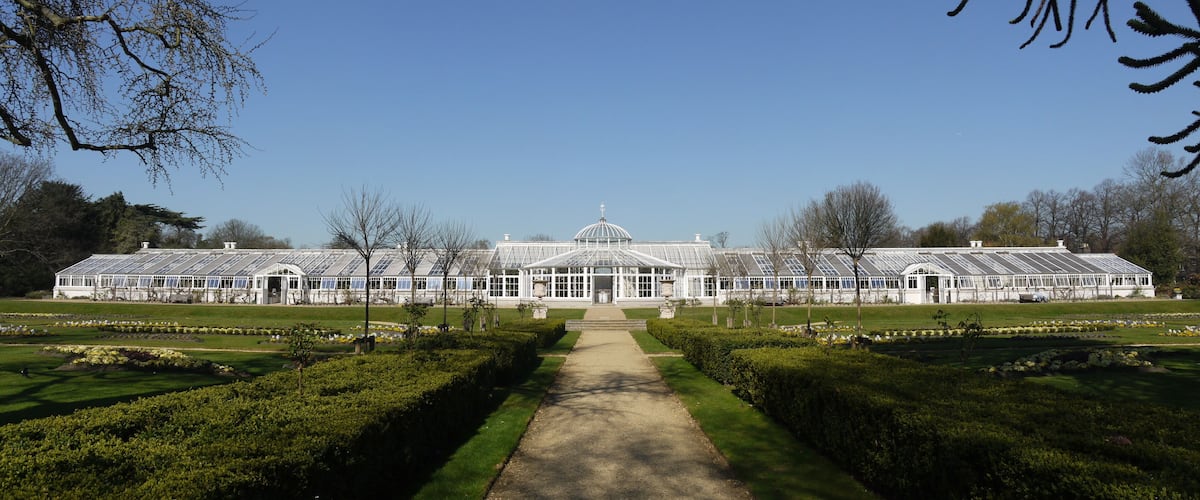 The conservatory at Chiswick House. This is a panorama from 2 photos.
