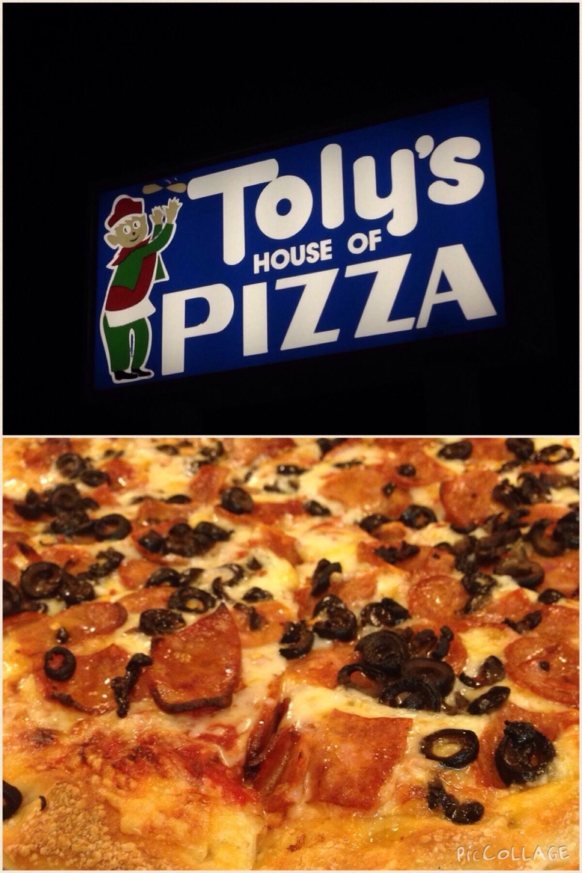 If you don't know, now you know! Toly's is awesome Greek style pizza. It's been here since I can remember. I remember the little ones of this family run business standing on a chair to play the Ms Pacman arcade game in the 70s. Btw, Ms Pacman is still there! Our favorite is linguiça and black olives (as seen).