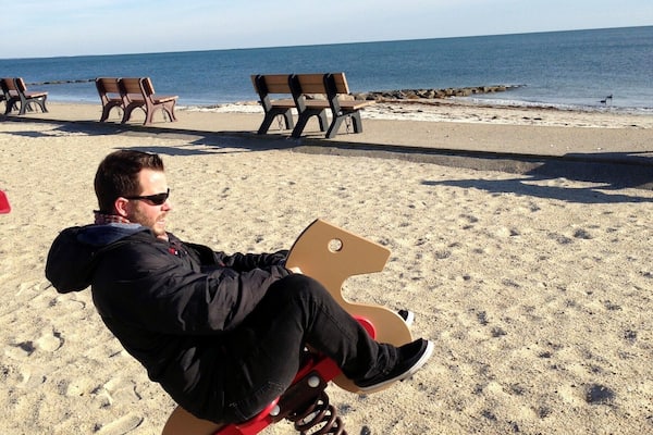 Spending winter on Cape Cod means that you have ALL of the playgrounds to yourself! I literally haven't ridden on one of these in probably 30 years. It was truly a glorious afternoon. Check out more of our stops on a winter bike ride here ---> http://turtlestravel.com/winter-on-cape-cod-bike-ride/