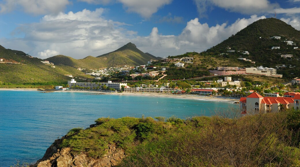Little Bay and Fort William in the Caribbean Island of St Maarten
