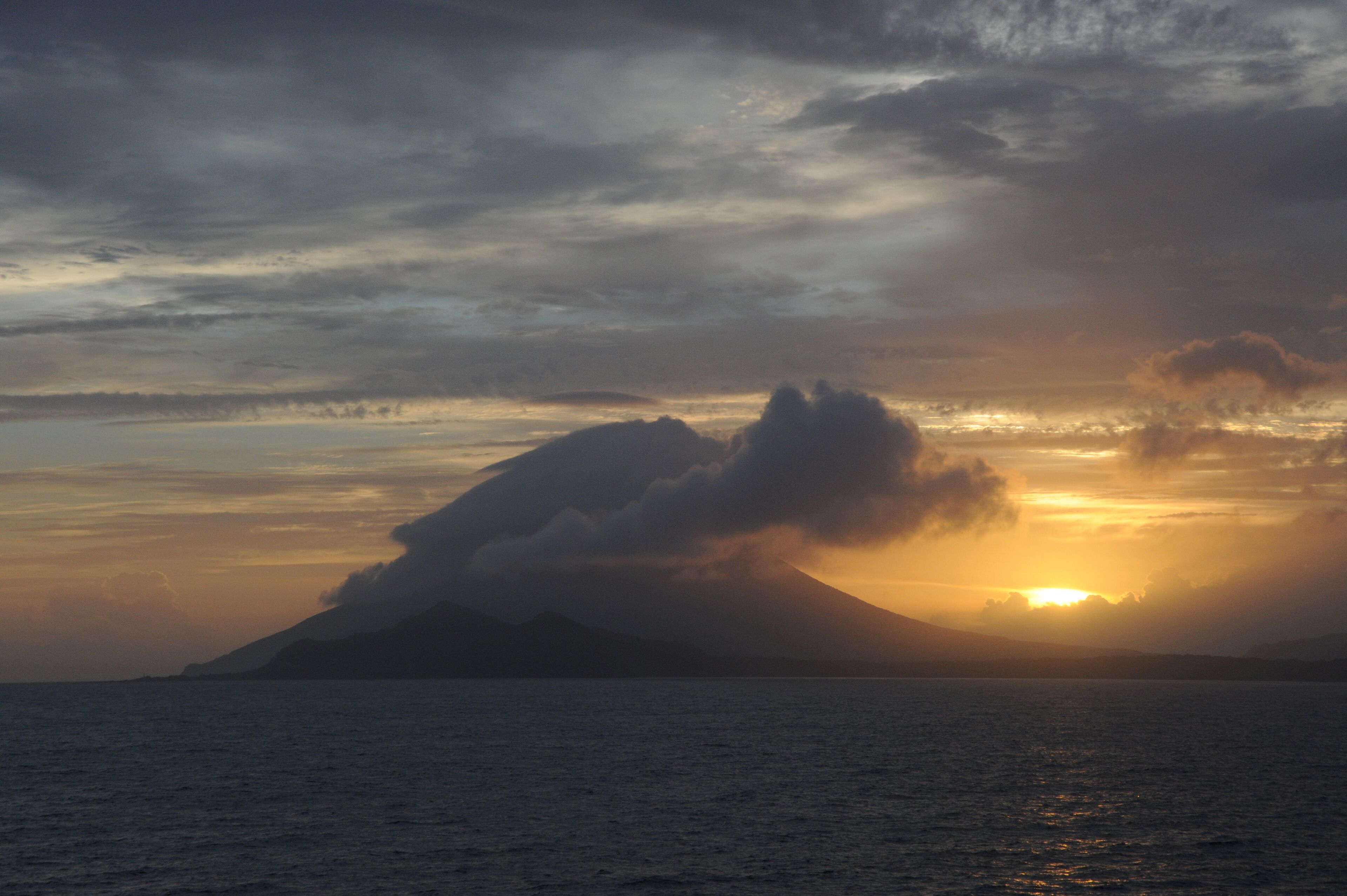 Sunset with Mount Kaimon.