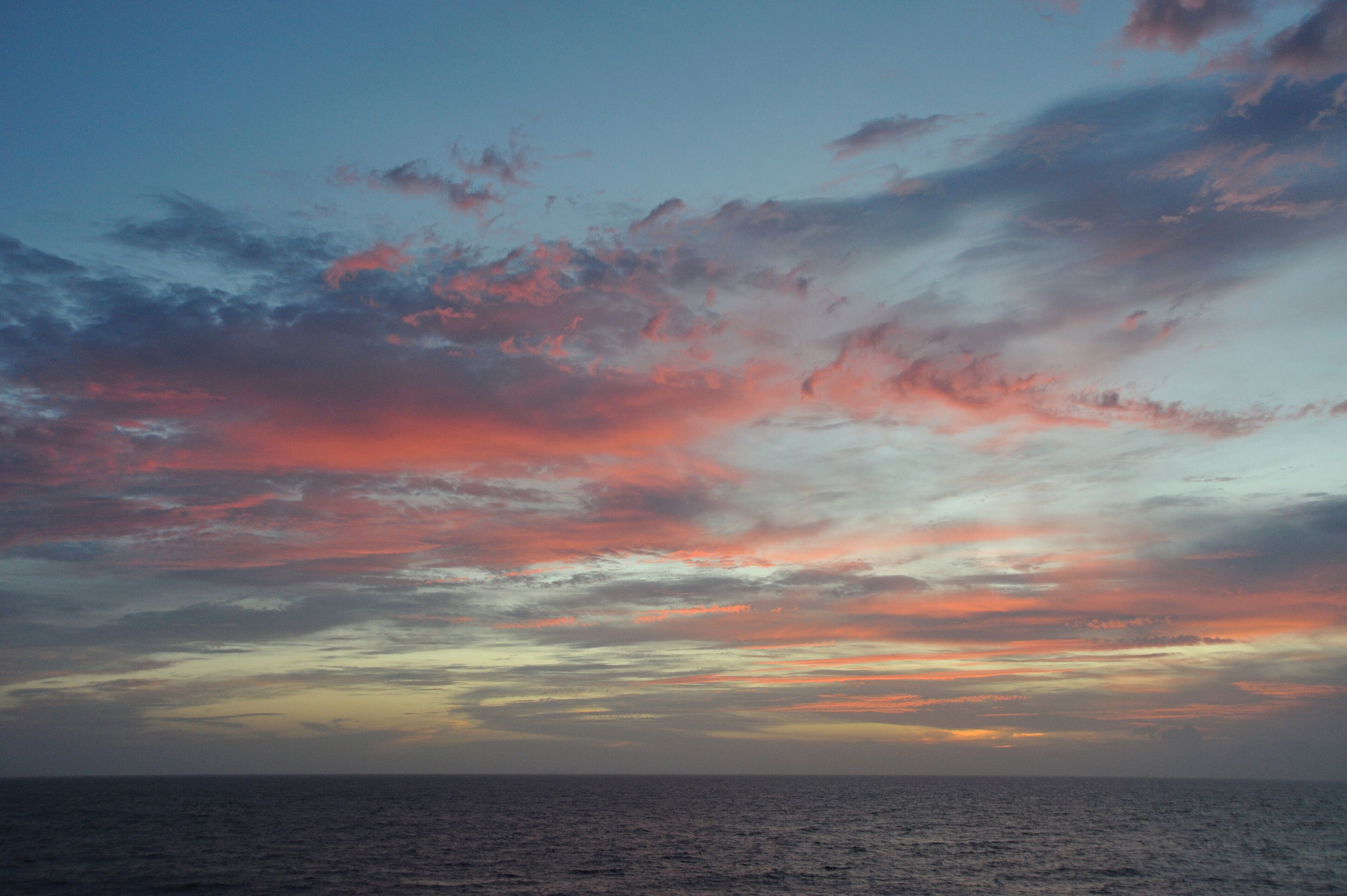 East China Sea off the south of Satsuma Peninsula in twilight.