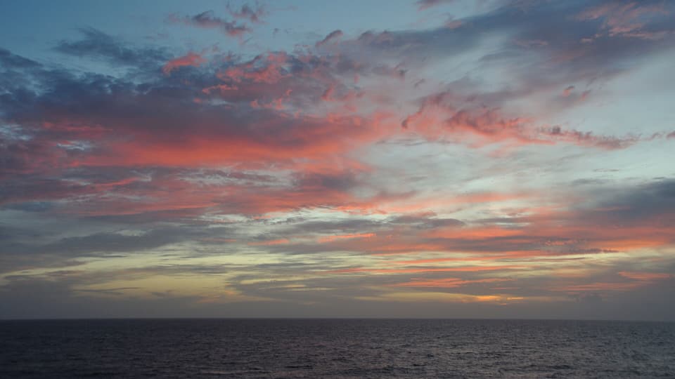 East China Sea off the south of Satsuma Peninsula in twilight.