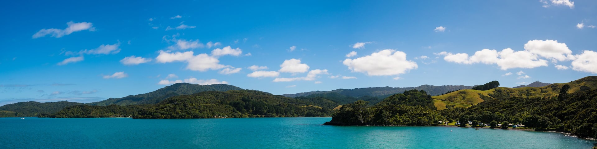 Hills and the sea in New Zealand